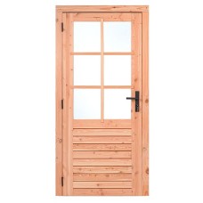 Enkele glas deur Red class wood 6 ruits 100x205 cm LD