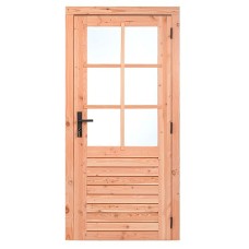 Enkele glas deur Red class wood 6 ruits 100x205 cm RD