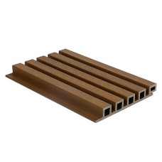 NewTechWood composiet co-extrusie wand bekleding castellation 25 profiel, 2,5 x 19,6 x 290 cm, Teak