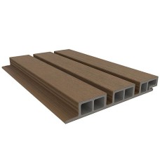 NewTechWood composiet co-extrusie wand bekleding castellation 50 profiel 2,5 x 19,6 x 290 cm Teak