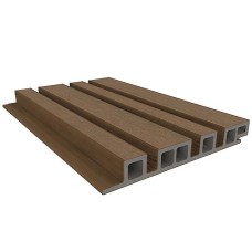 NewTechWood composiet co-extrusie wand bekleding castellation 4325 profiel 2,5 x 19,6 x 290 cm Teak