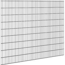 Hillfence metalen scherm dubbele staafmat 250x183 cm zwart