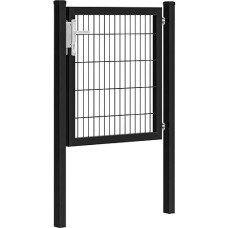 Hillfence metalen enkele poort Premium-line inclusief slot 100x180 cm zwart