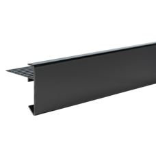 Aluminium daktrim zwart standaard 4,5 x 4,5 x 250cm