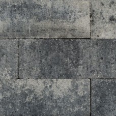 Linea palissade strak 15x15x60 cm grijs zwart