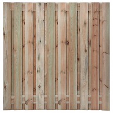Aanbieding tuinscherm geïmpregneerd grenen 21-planks 180x180 cm recht