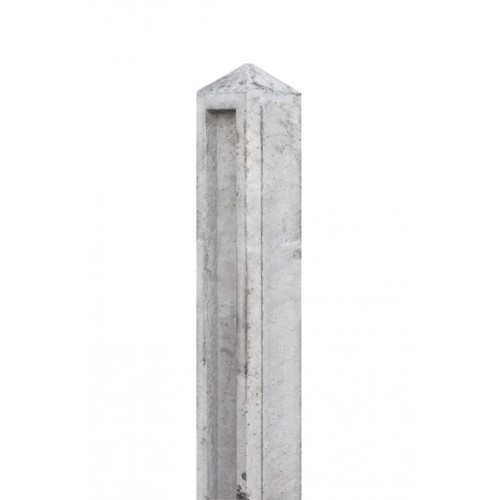 Fractie Post Verhoogd Betonnen tuinhek-borderpaal grijs 10x10x145 cm diamantkop